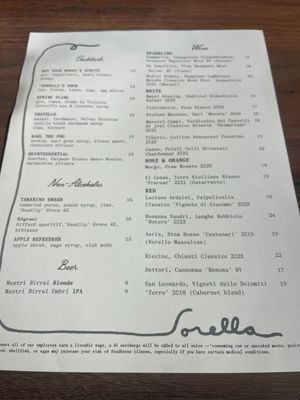 Menu photo 3 Sorella San Francisco, CA
