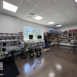 Stellar Sports - Interior featuring bmx bikes and running shoes