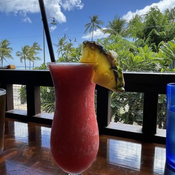 Lulu's Waikiki - HH strawberry daiquiri. $12 - Burgers Near Me - Honolulu, Hawaii