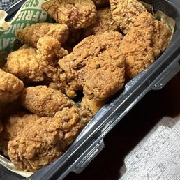 Overcooked chicken, wings, and dry Overcooked chicken, wings, and dry