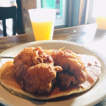Blind Mule - Chicken & Pancakes + Bottomless Mimosas = - American Near Me - Mobile, Alabama