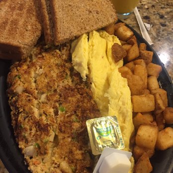 Keltic Kitchen - Seafood hash with scrambled eggs and whole wheat toast - Breakfast & Brunch Near Me - West Yarmouth, Massachusetts