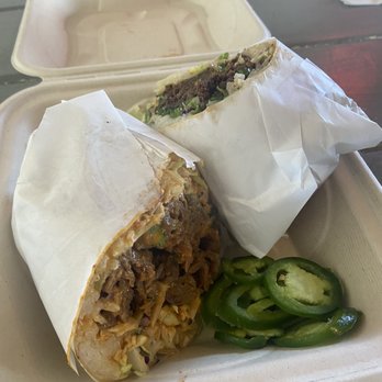 Chops - Spicy pork and bulgogi burrto - Asian Fusion Near Me - Lynnwood, Washington