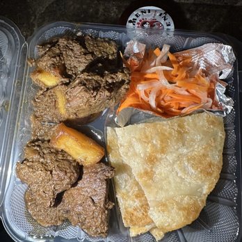 Burmese Delight - Beef and potato curry with paratha - Food Trucks Near Me - Portland, Oregon