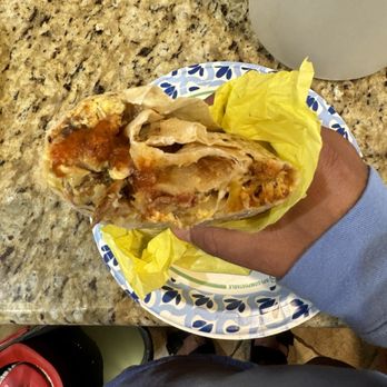Legacy Burgers - Breakfast Burrito, sausage, bacon, papas, cheese, egg, and salsa. - Burgers Near Me - Los Angeles, California Legacy Burgers - Breakfast Burrito, sausage, bacon, papas, cheese, egg, and salsa. - Burgers Near Me - Los Angeles, California