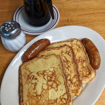 Robin Hood Restaurant - French toast, powdered sugar and sausage. It hit the spot. Excellent service from Angela. - American Near Me - Rehoboth Beach, Delaware Robin Hood Restaurant - French toast, powdered sugar and sausage. It hit the spot. Excellent service from Angela. - American Near Me - Rehoboth Beach, Delaware