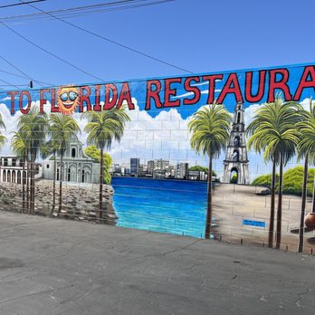 Florida Restaurant - wall in parking lot - Cuban Near Me - Downey, California Florida Restaurant - wall in parking lot - Cuban Near Me - Downey, California