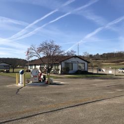 Cambridge Airport - FBO and fuel pump.