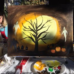 Traveling Canvas Paint Parties - My Halloween canvas.
