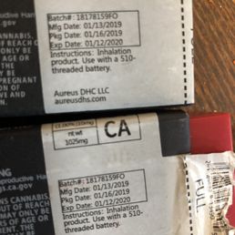 Fake cartridge stickers...1 sativa and 1 hybrid but same exact batch and contents Fake cartridge stickers...1 sativa and 1 hybrid but same exact batch and contents