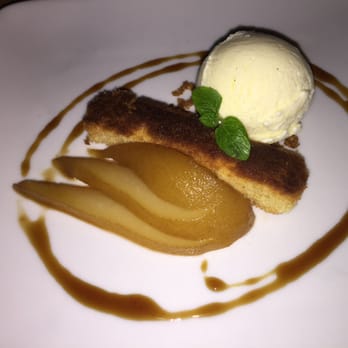 Wine Vault & Bistro - Pear with butter cake and ice cream - Wine Bars Near Me - San Diego, California Wine Vault & Bistro - Pear with butter cake and ice cream - Wine Bars Near Me - San Diego, California