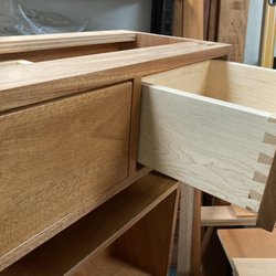 Ross and Ross - Solid Maple dovetailed drawers with African Mahogany inset drawer faces