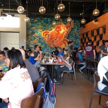 Ballast Point - Fishy Mural Of Reserved Dining Area! - Brewpubs Near Me - Anaheim, California