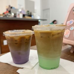 Blue House Café - Ube latte and pandan latte