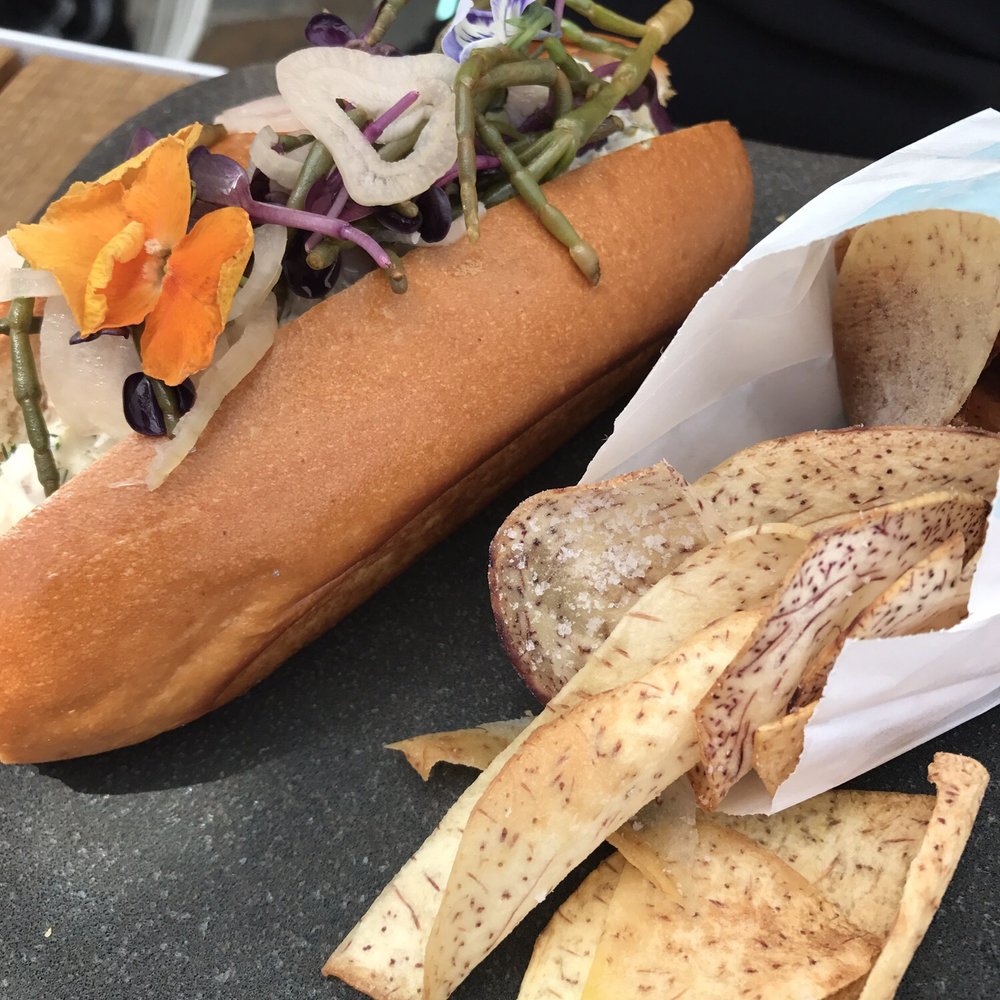 Kitty Burns - Lobster brioche roll with taro chips - Coffee & Tea Near Me - Abbotsford, VIC