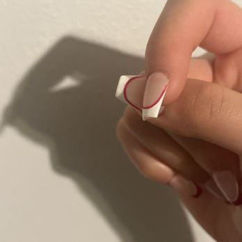 Orange Nails Bar - it's hard to see in this photo because of the lighting but the white was roughed up - Nail Salons Near Me - Orange, California Orange Nails Bar - it's hard to see in this photo because of the lighting but the white was roughed up - Nail Salons Near Me - Orange, California