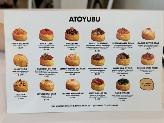 Menu photo 8 Atoyubu Walnut, CA Menu photo 8 Atoyubu Walnut, CA