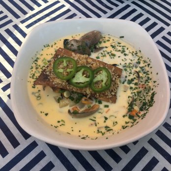 Ox - Fresh clam chowder with smoked marrow bone. - Argentine Near Me - Portland, Oregon Ox - Fresh clam chowder with smoked marrow bone. - Argentine Near Me - Portland, Oregon