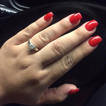 Thy Thy Nails - Full set 28$ with gel polish "Raspberry" - Nail Salons Near Me - Walnut Park, California