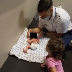 Moffitt Jeremy, DC - August 2020. My preemie, at 36 weeks gestational age, receiving her first adjustment!