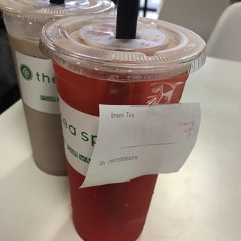 The Tea Spot - Strawberry Lychee Green tea with 50% sweetness - Bubble Tea Near Me - Orlando, Florida