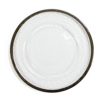 Pyramid Rentals - Silver Rim Glass Charger - Party Equipment Rentals Near Me Pyramid Rentals - Silver Rim Glass Charger - Party Equipment Rentals Near Me