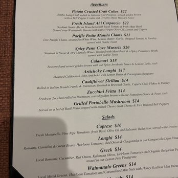 Longhi's - Menu - Seafood Near Me - Kapolei, Hawaii Longhi's - Menu - Seafood Near Me - Kapolei, Hawaii