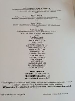 Menu photo 6 Smithfield Gourmet Bakery And Cafe Smithfield, VA