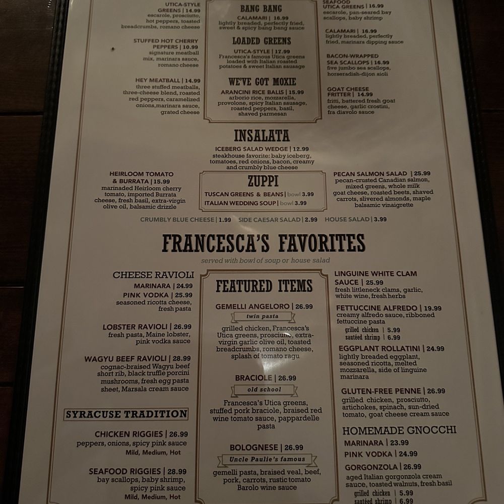 Francesca's Cucina - Italian Near Me - Syracuse, New York Francesca's Cucina - Italian Near Me - Syracuse, New York
