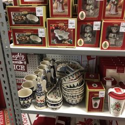 Tuesday Morning - Polish Pottery Christmas wares, Spode and Lenox also.