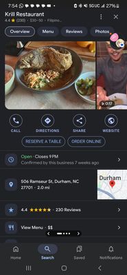 Menu photo 6 Krill Durham, NC