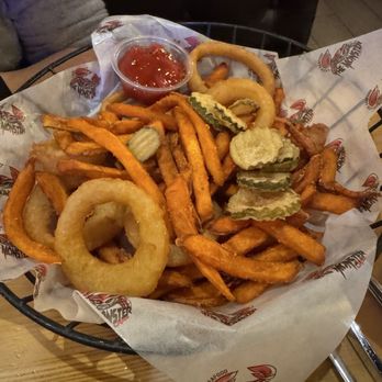 The Monster Crab - Onion rings, sweet potato fries, and fried pickles - Seafood Near Me - Carle Place, New York