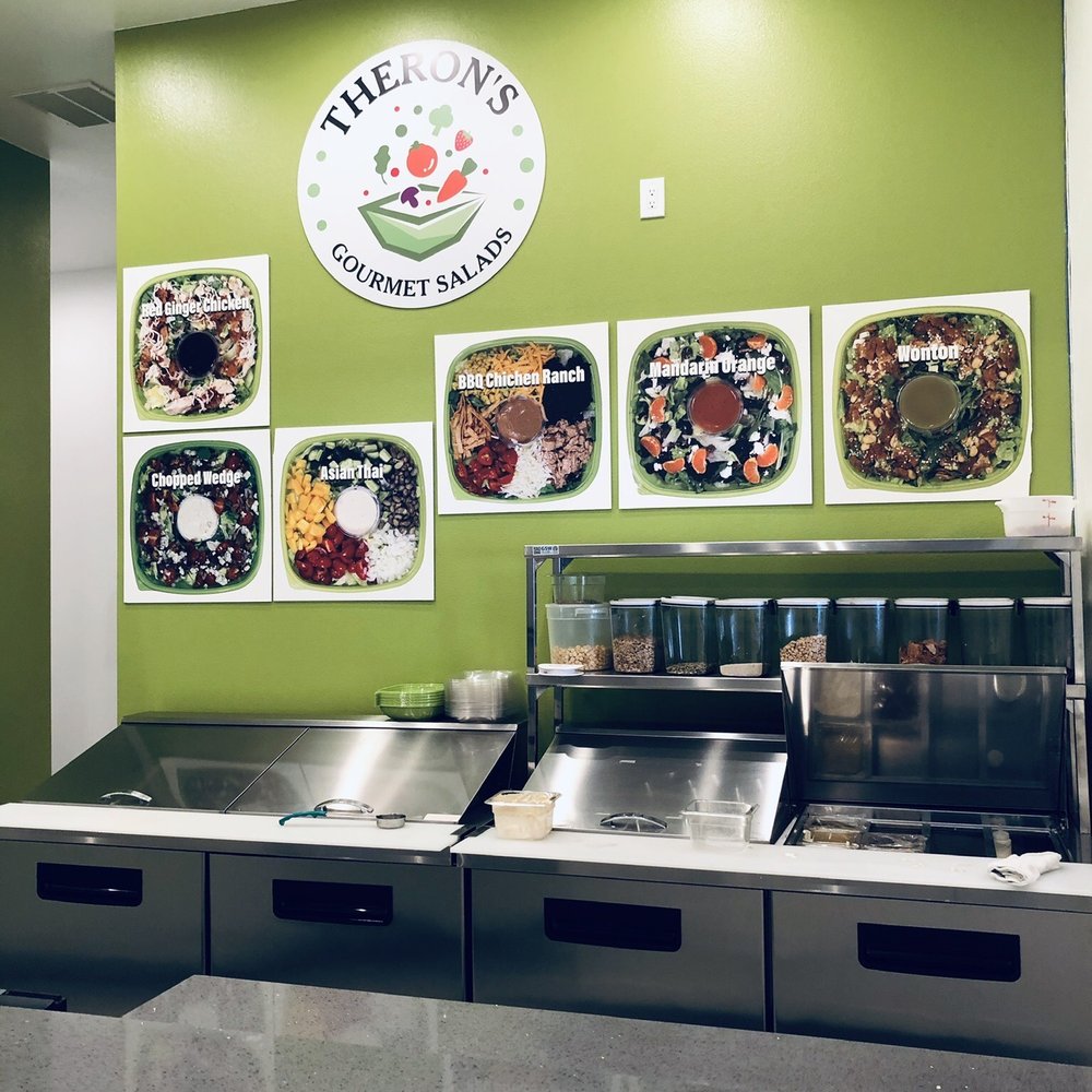 Theron's Frozen Custard - Salad photo display on wall - Ice Cream & Frozen Yogurt Near Me - Redlands, California Theron's Frozen Custard - Salad photo display on wall - Ice Cream & Frozen Yogurt Near Me - Redlands, California