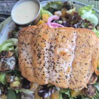 The Viewpoint Rooftop Eatery & Bar - Harvest salad with salmon - Bars Near Me - Conway, New Hampshire The Viewpoint Rooftop Eatery & Bar - Harvest salad with salmon - Bars Near Me - Conway, New Hampshire
