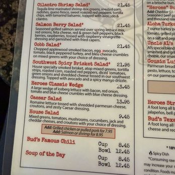 Heroes - Menu - American Near Me - Riverside, California