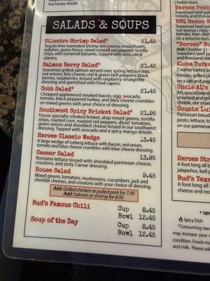 Menu photo 6 Heroes Riverside, CA