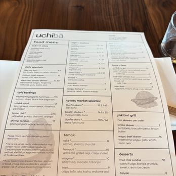 Uchiba Charlotte - Menu - Japanese Near Me - Charlotte, North Carolina Uchiba Charlotte - Menu - Japanese Near Me - Charlotte, North Carolina