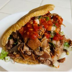Carnitas Valdez - Torta stuffed with Carnitas!