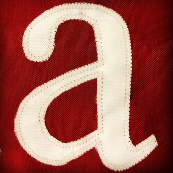 Accent Banner - A close up shot of an appliqued "a" - Signmaking Near Me - Medford, Massachusetts Accent Banner - A close up shot of an appliqued "a" - Signmaking Near Me - Medford, Massachusetts
