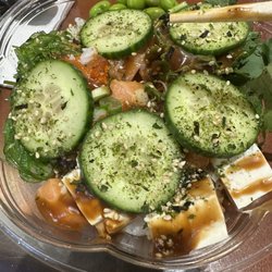 Osaka Poke & Ramen - Large Poke Bowl before I began eating.