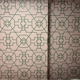 Wallpaper in front of bed