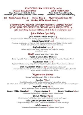Menu photo 7 Spice Palace Indian Restaurant Williamsburg, VA