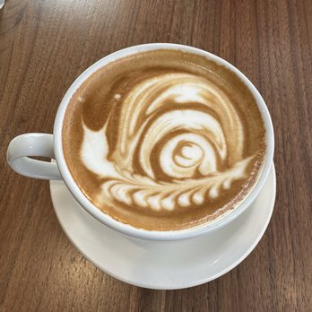 Urth Caffe - Spanish Latt-SML with snail art - Coffee & Tea Near Me - Henderson, Nevada
