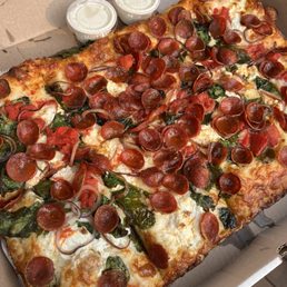 18" Sicilian White with pepperoni 18" Sicilian White with pepperoni