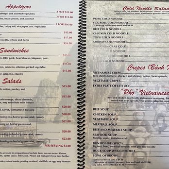 Ray's Place - Menu (1/4) as of 5/19/26 - Vietnamese Near Me - Anchorage, Alaska