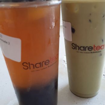 Sharetea - Wintermelon Lemonade and Matcha with fresh milk - Coffee & Tea Near Me - San Diego, California