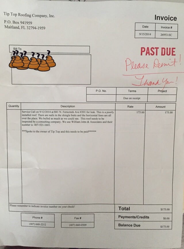 Slide of Tip Top Roofing