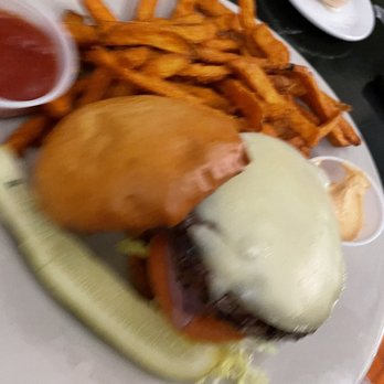 Wildcat Inn & Tavern - Cheese Burger with Provolone and sweet potato fries. - American Near Me - Jackson, New Hampshire Wildcat Inn & Tavern - Cheese Burger with Provolone and sweet potato fries. - American Near Me - Jackson, New Hampshire