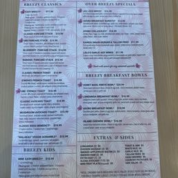 Food menu