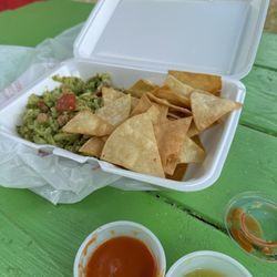 Downeast Mexican Takeout - Chips, salsa, and guacamole